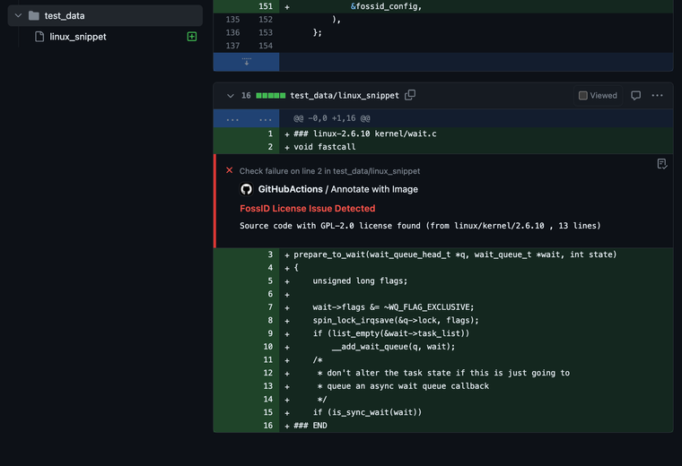GitHub Annotated Snippet